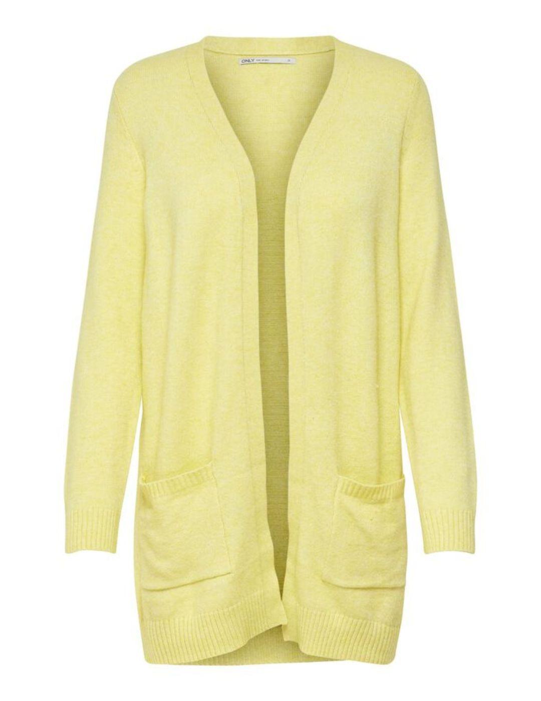 Cardigan Only Lesly amarillo pastel para mujer-a