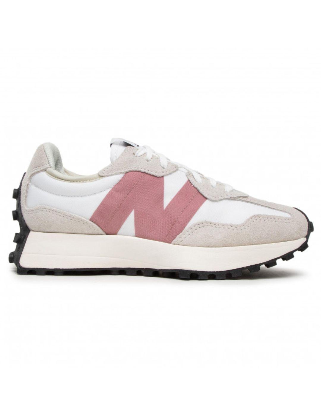 Zapatilla New Balance 327 blanco malva de mujer-a