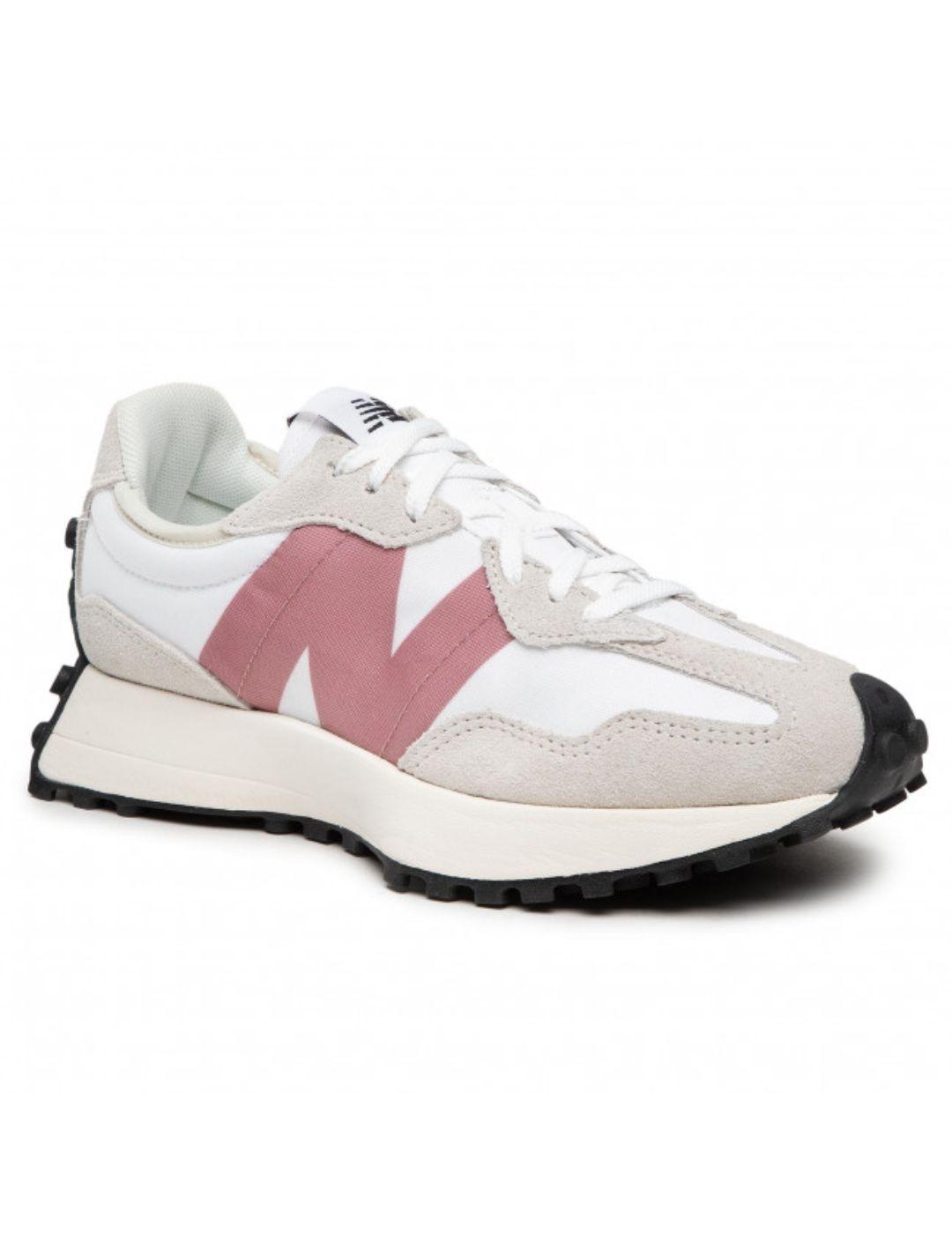 Zapatilla New Balance 327 blanco malva de mujer-a