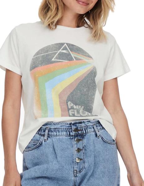 demandante Abundancia Al aire libre Camiseta Only Pink Floyd blanco para mujer-a