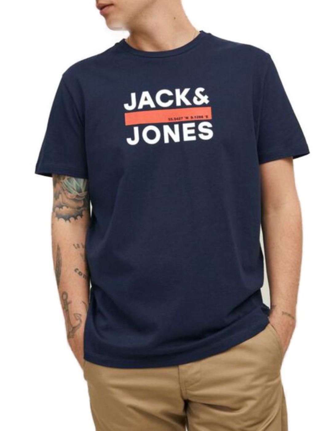 Camiseta Jack&Jones Codan marino para hombre -a