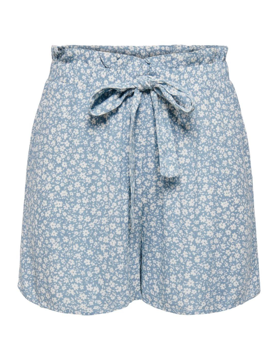 Short Only Romina azul con flores  de mujer-a