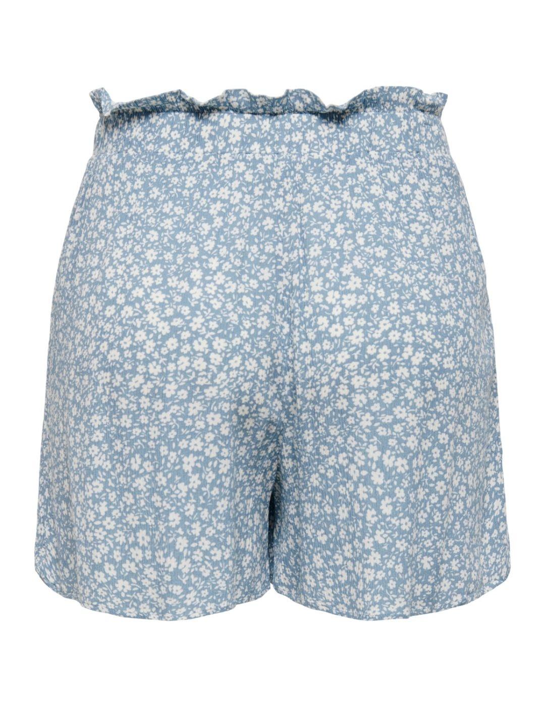 Short Only Romina azul con flores  de mujer-a