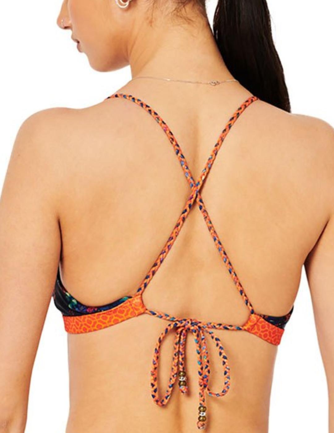 Top bikini Superdry estampado para mujer -a