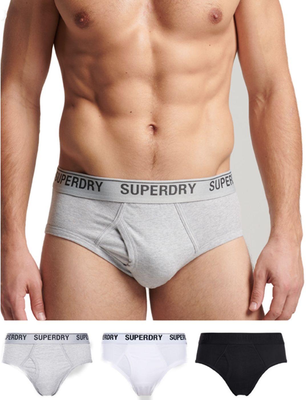 Pack triple brief Superdry de hombre-a