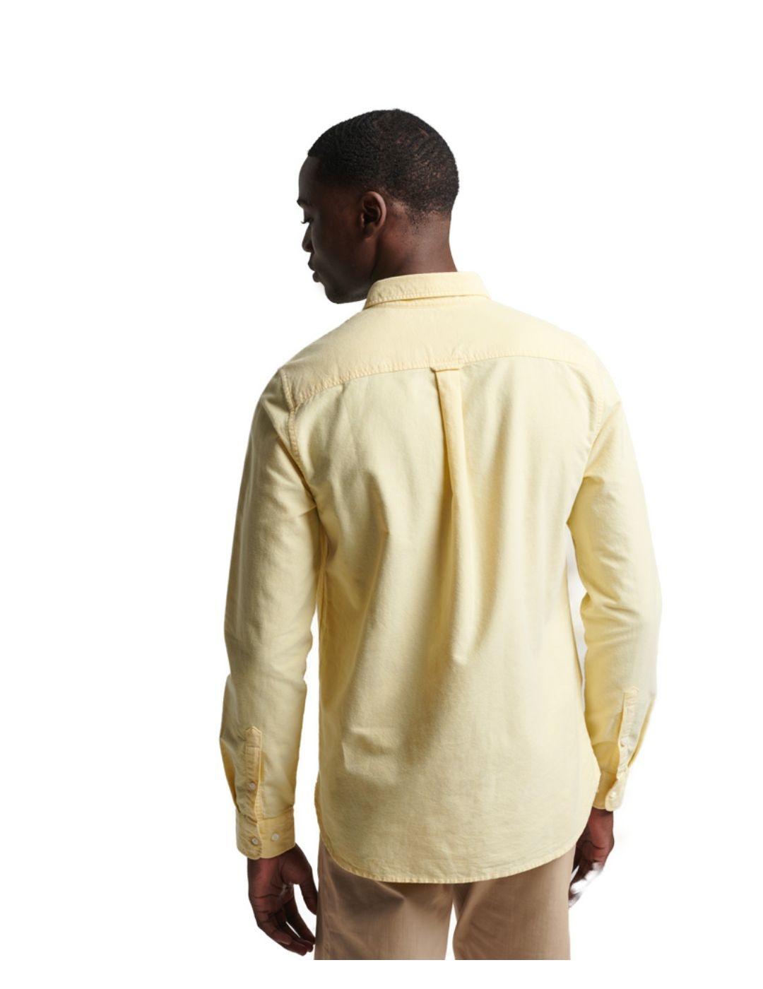 Camisa Superdry Oxford amarillo para hombre-a