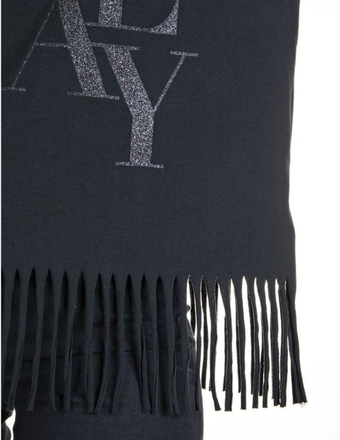 Camiseta Replay negra con brillos de mujer -a