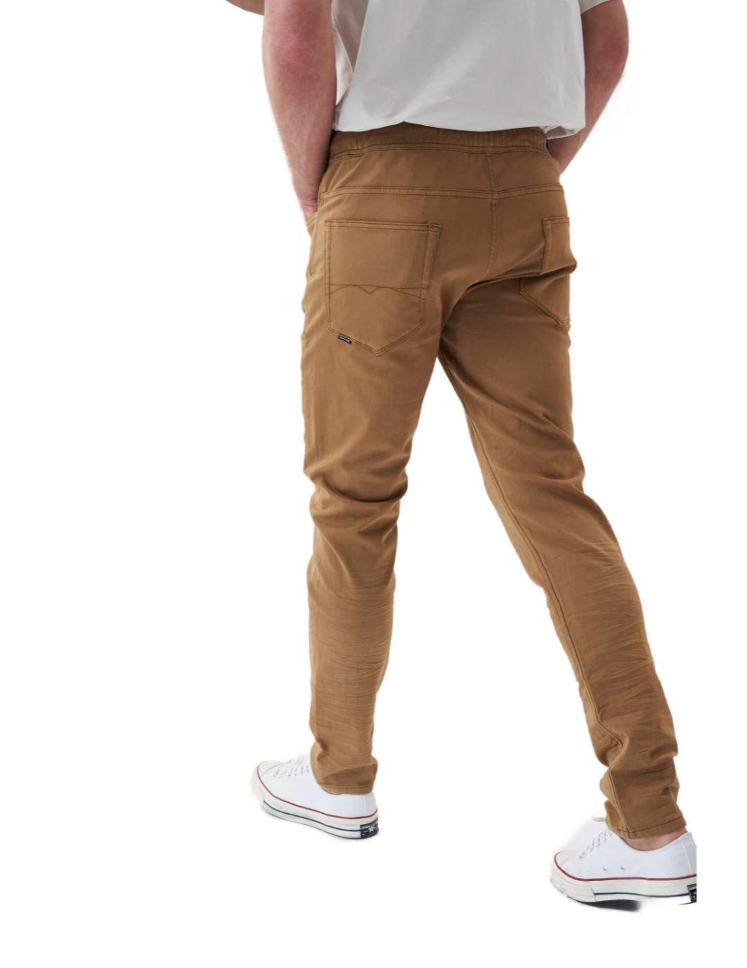 Vaquero Salsa cintura elástica camel para hombre-a