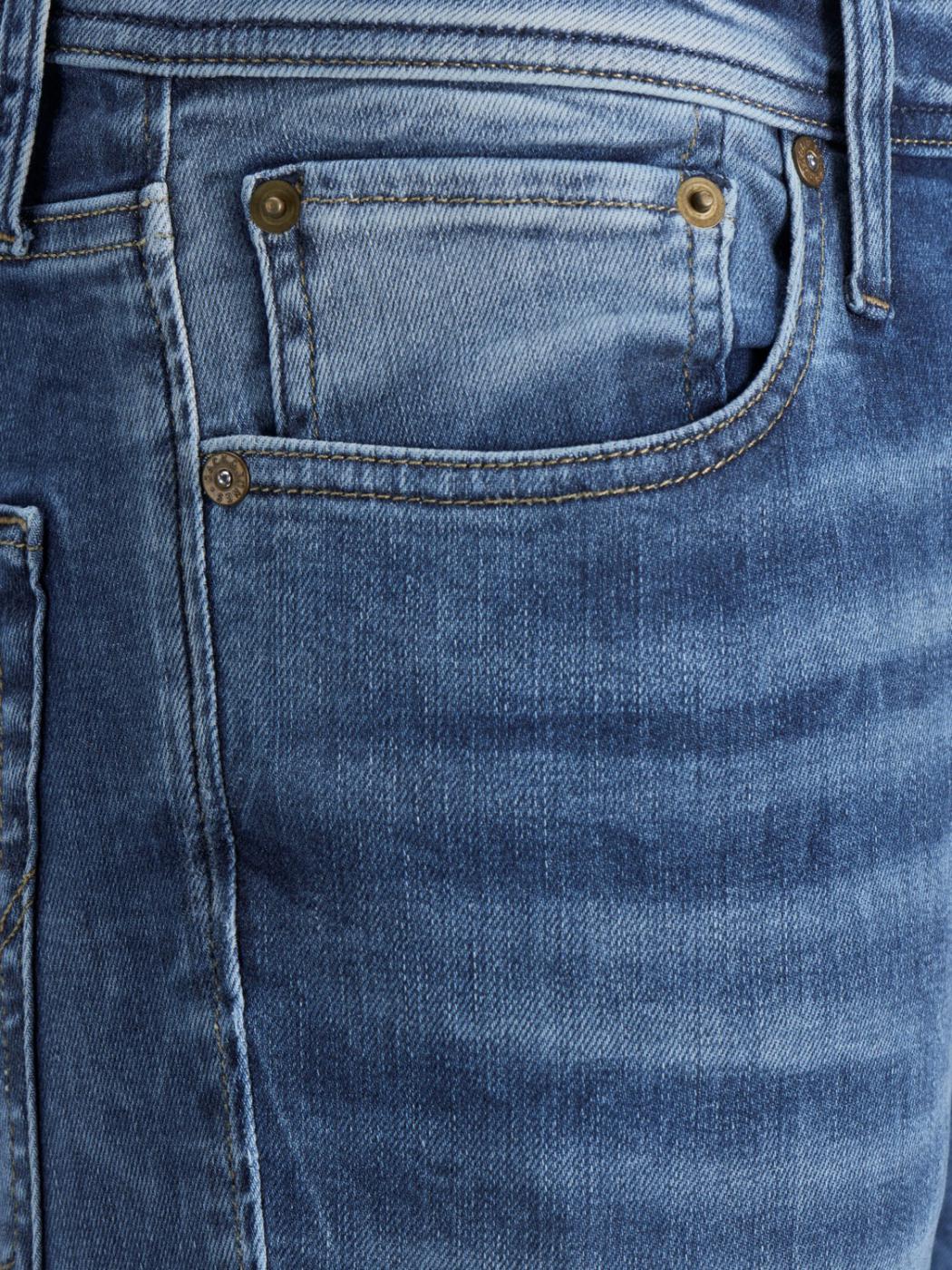 Pantalón vaquero Jack/df01Jones Tom azul medio Skinny de hombre