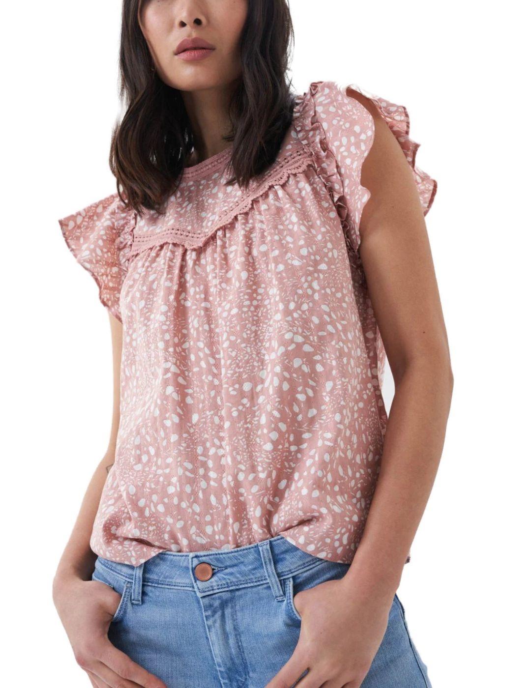 Blusa Salsa volantes maquillaje para mujer -a