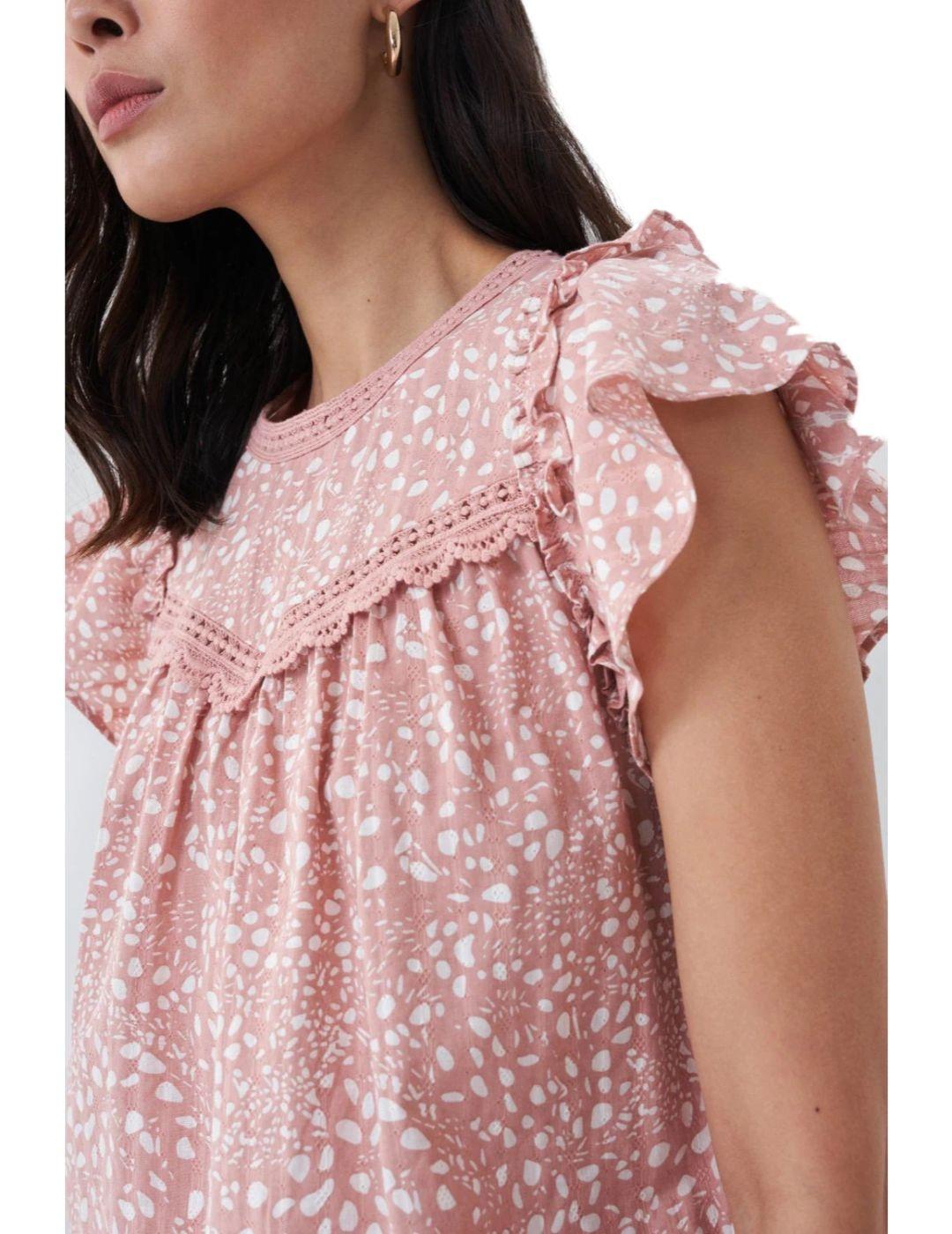 Blusa Salsa volantes maquillaje para mujer -a