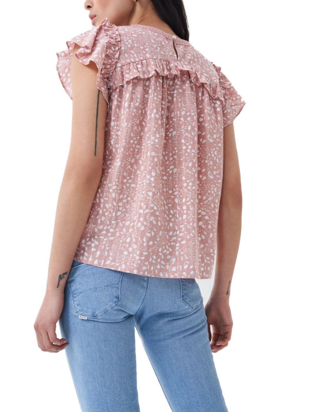 Blusa Salsa volantes maquillaje para mujer -a
