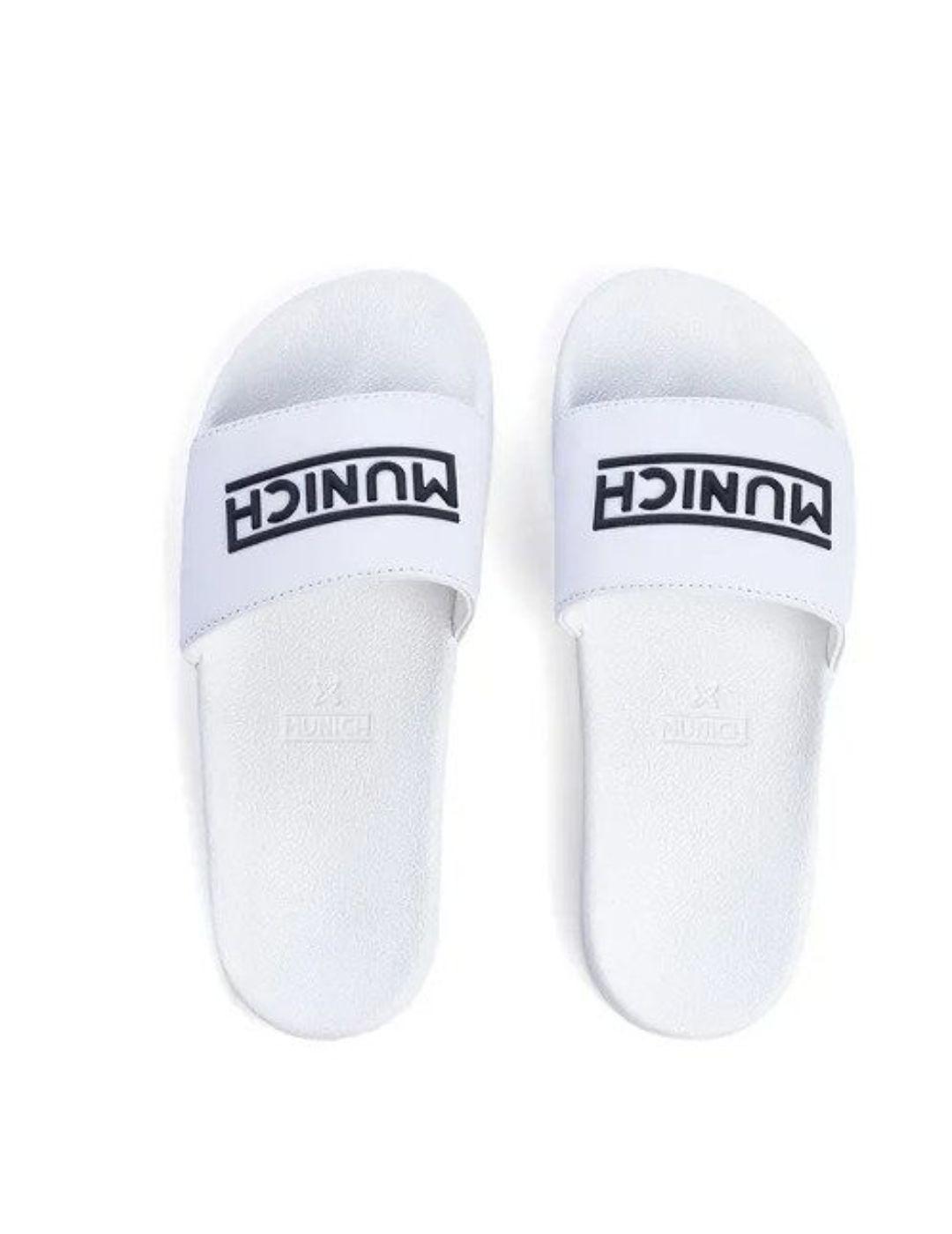 Chanclas Munich Slider 3D logo blanco para mujer-a