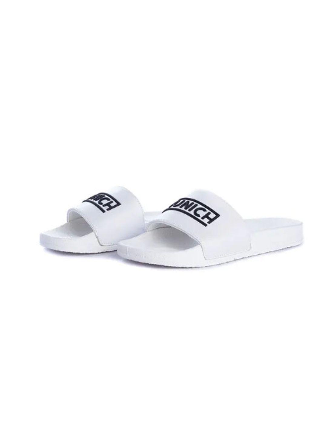 Chanclas Munich Slider 3D logo blanco mujer-a