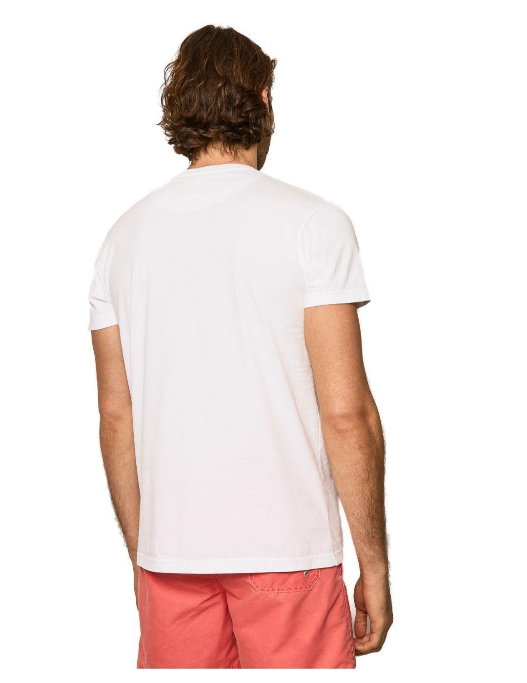 Camiseta Scotta blanca con logo para hombre-a