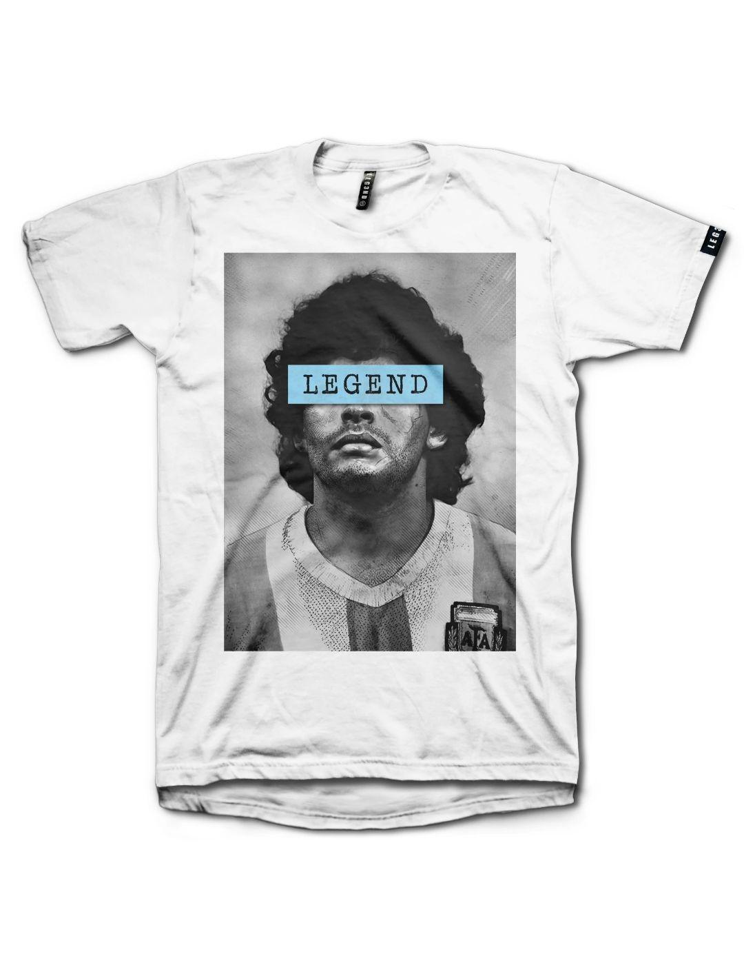 Camiseta Leg3nd Maradona blanca -a