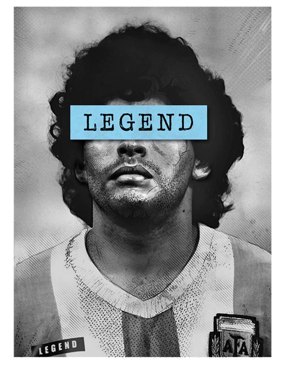 Camiseta Leg3nd Maradona blanca -a