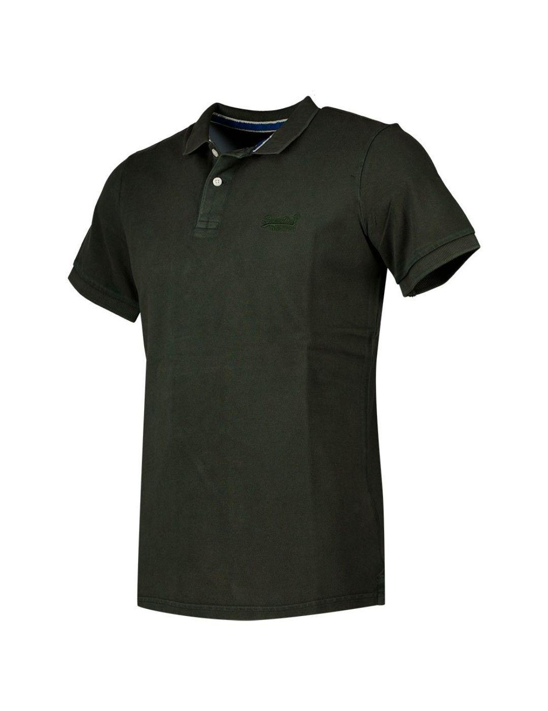 Polo Superdry Destroy verde oscuro para hombre -a