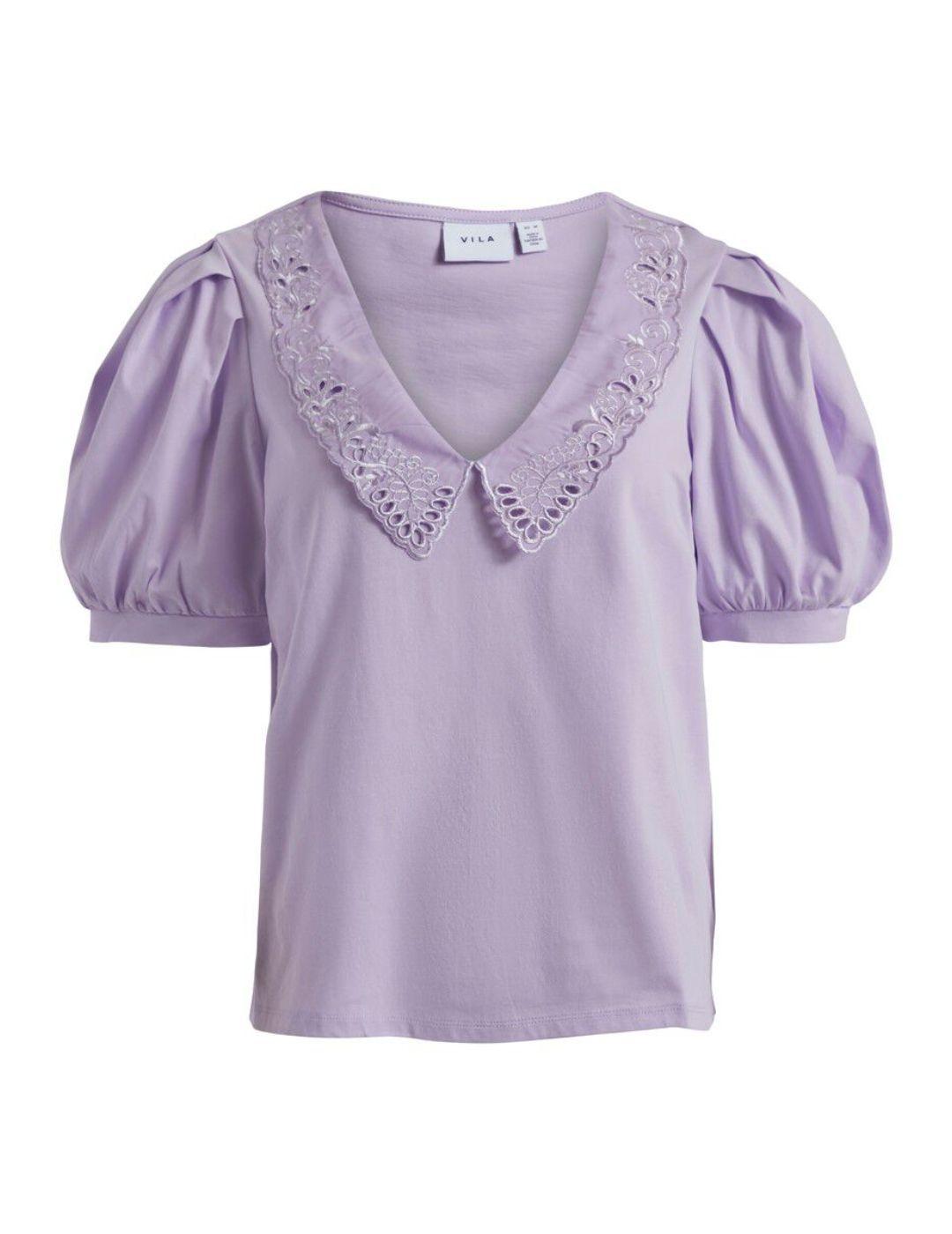 Camiseta Vila Henni lila para mujer-a