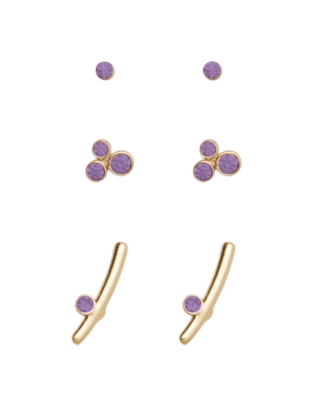 Pack de pendientes Vila Bessie lilas de mujer-a