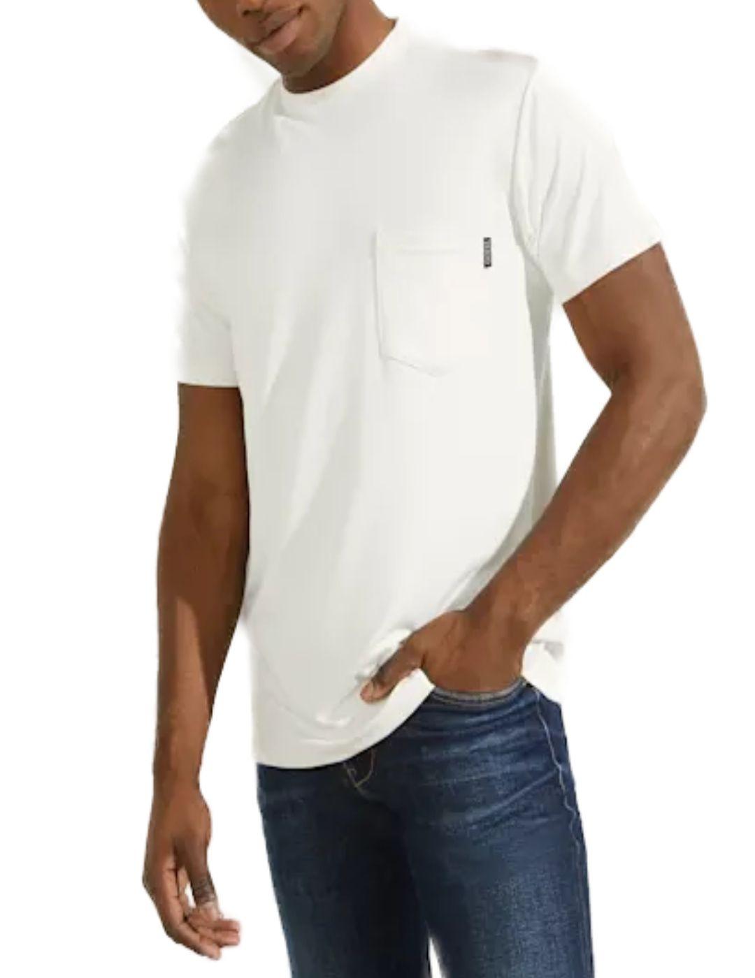 Camiseta Guess Orio blanco roto para hombre-a