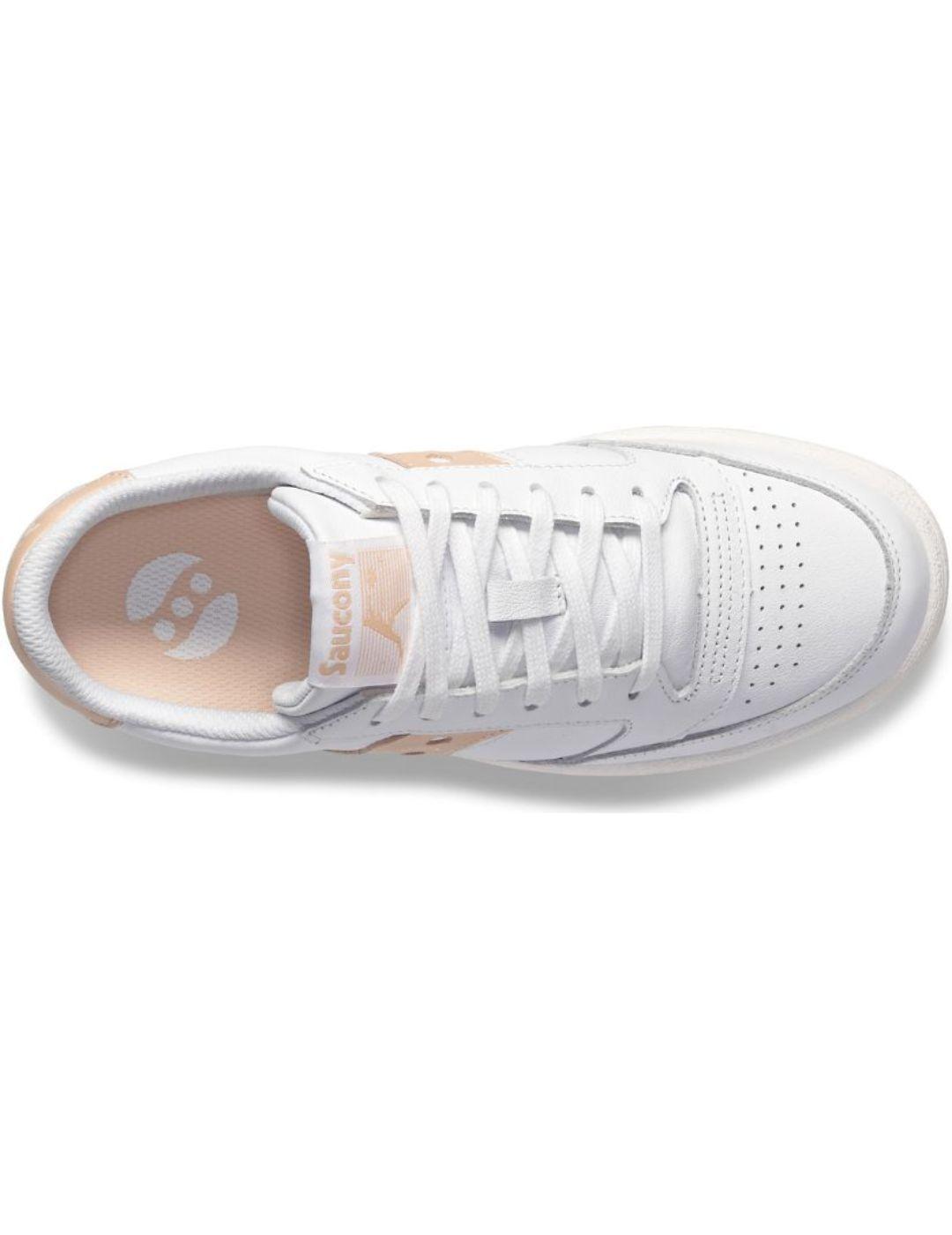 Zapatillas Saucony Court blanco/beige mujer-a