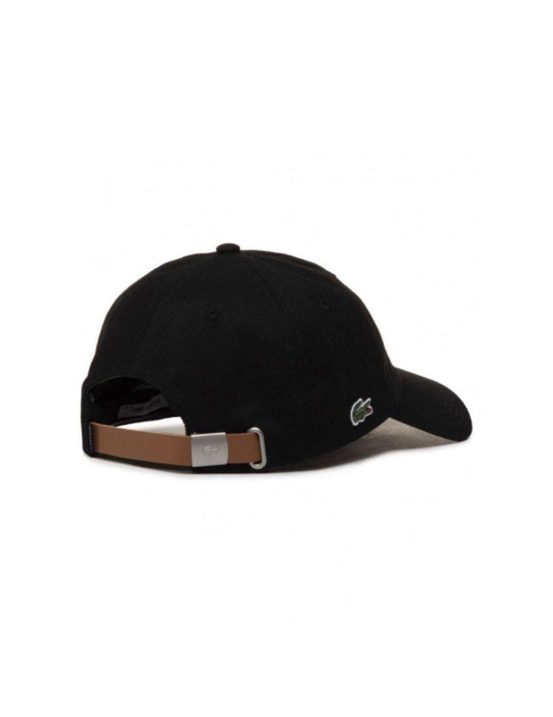 Gorra Lacoste color negro unisex -a