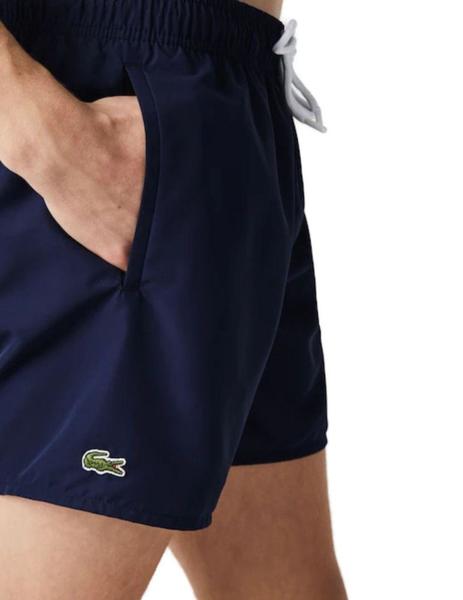 Bañador Lacoste azul y negro para hombre