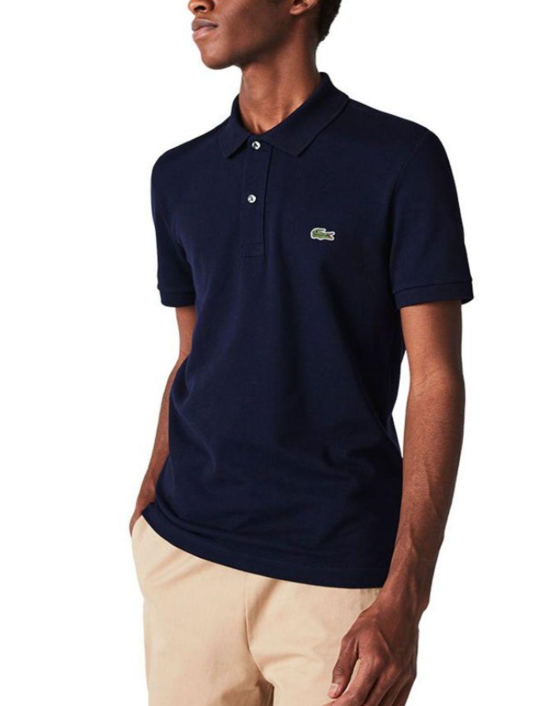 Polo Lacoste color azul marino para hombre-a