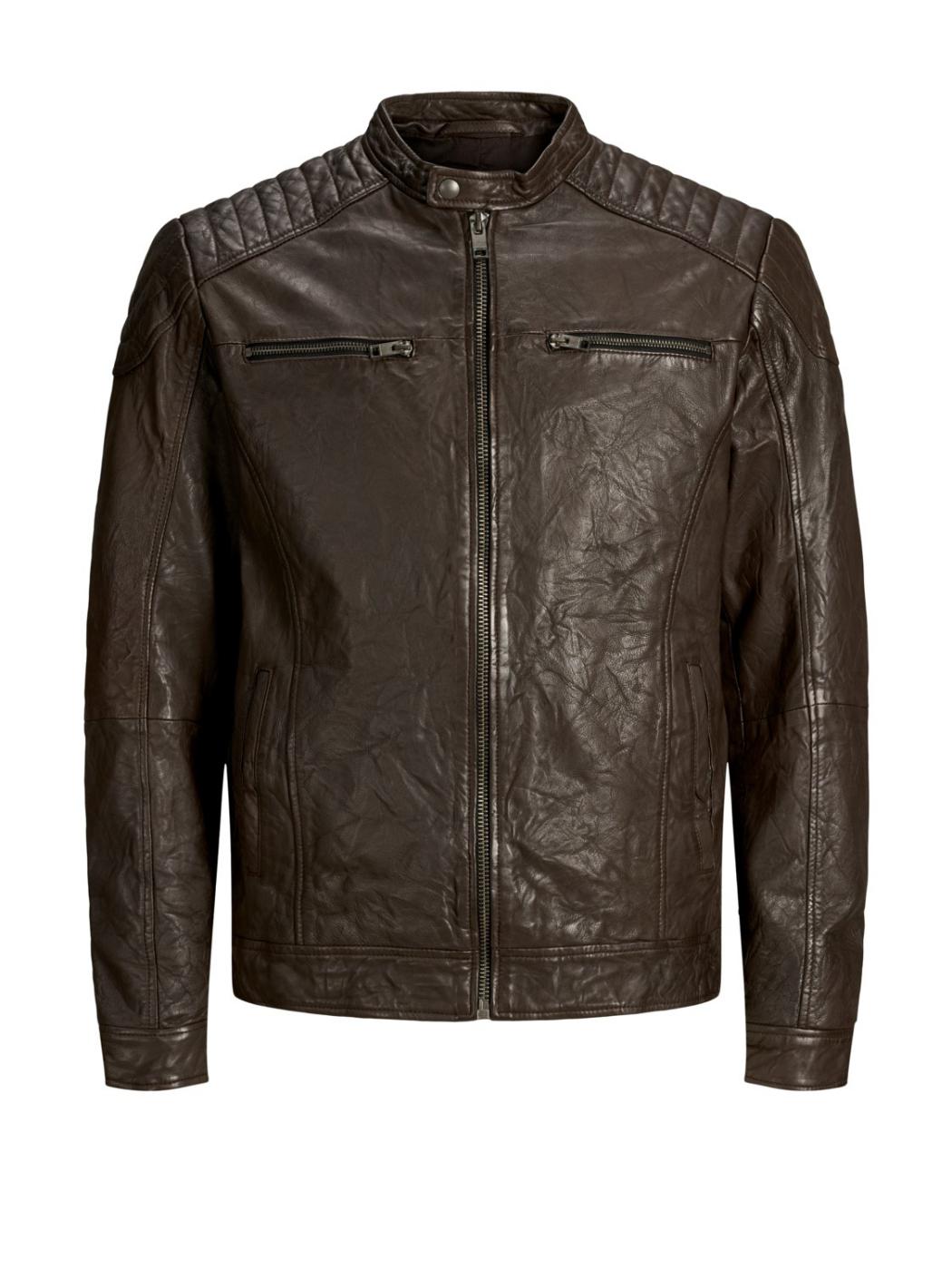 JJELIAM LEATHER JACKET BROWN-V