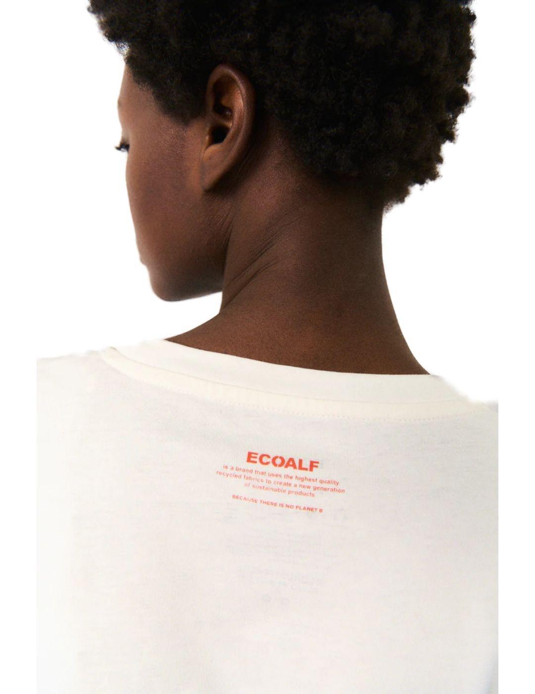 Camiseta Ecoalf manga corta blanca de mujer-a