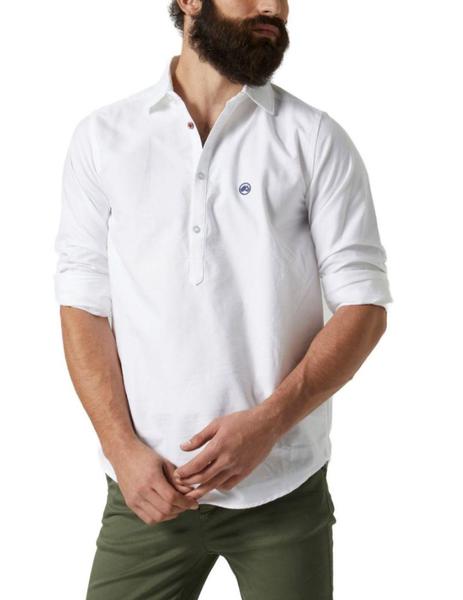Camisa polera Altonadock en blanco para hombre-a