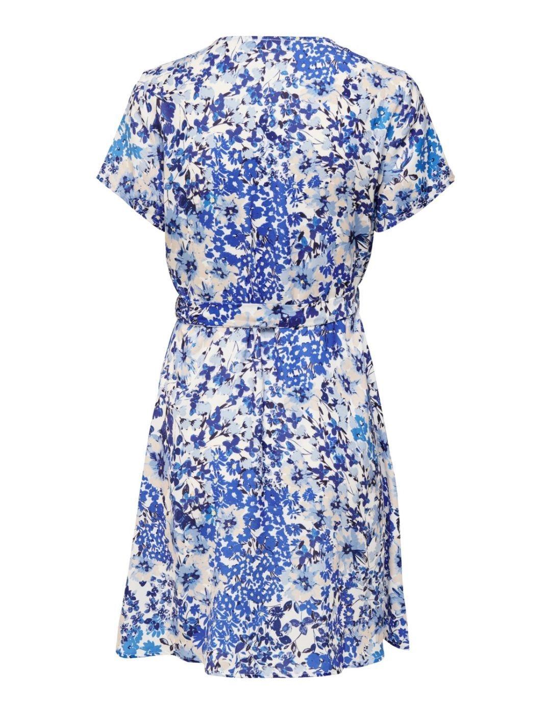 Vestido Only Sia azul flores para mujer -a