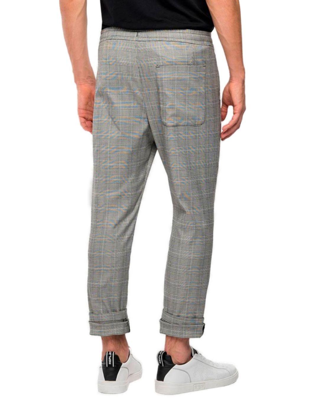 Pantalon Replay pata de gallo para hombre-a