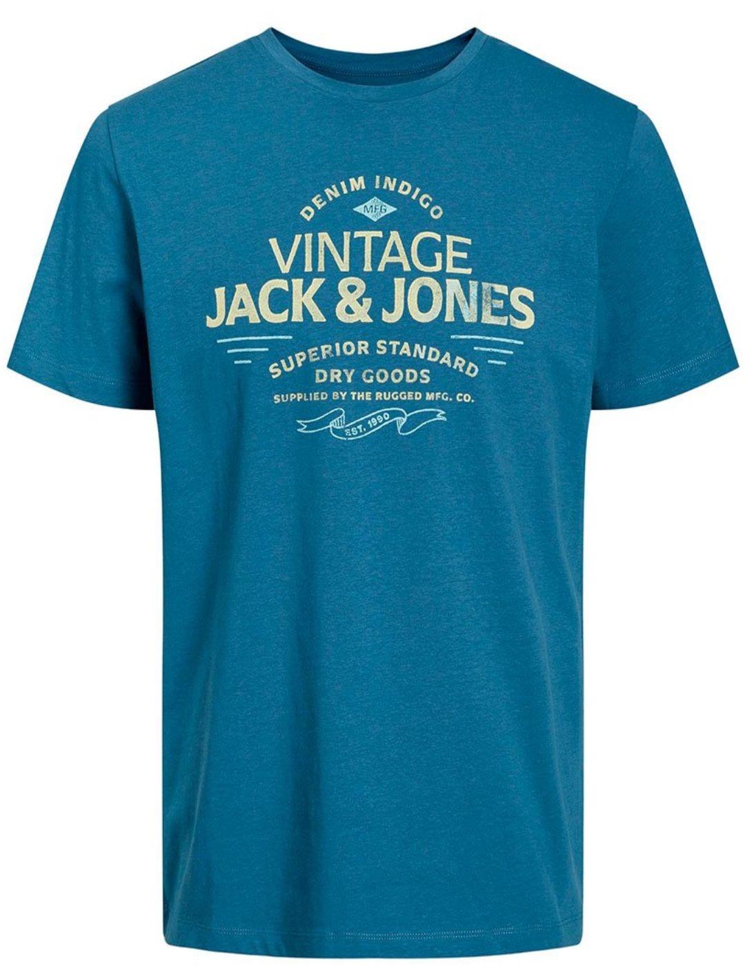 Camiseta Jack&Jones Blubooster azul de hombre-b