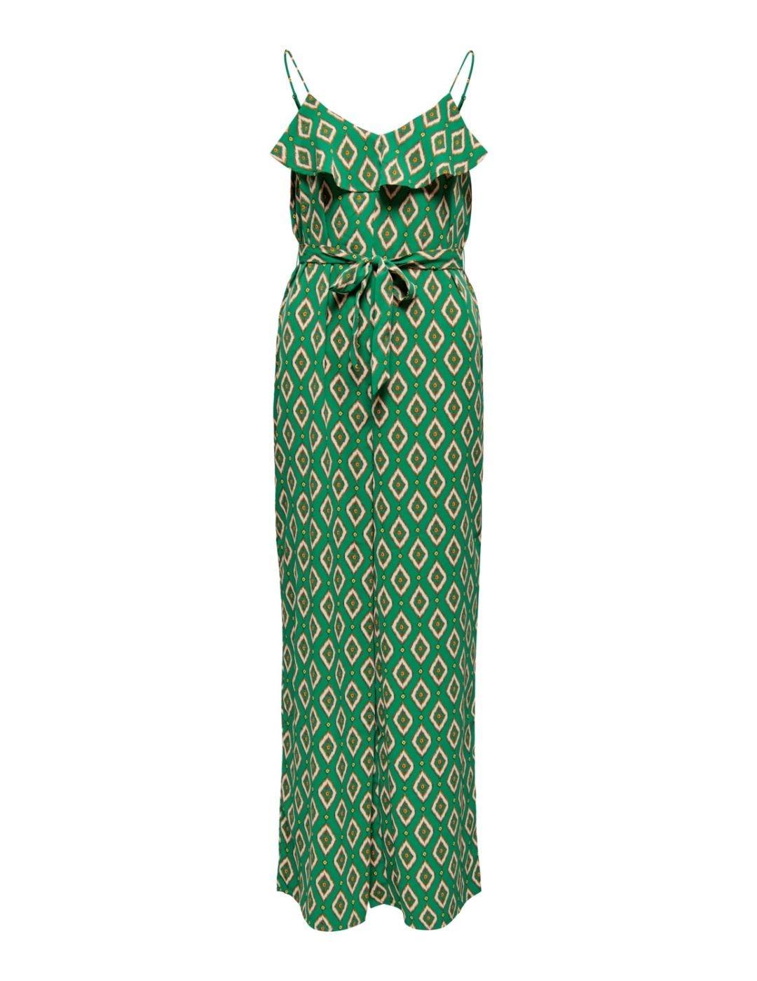 Mono Only Strap largo estampado verde para mujer-b