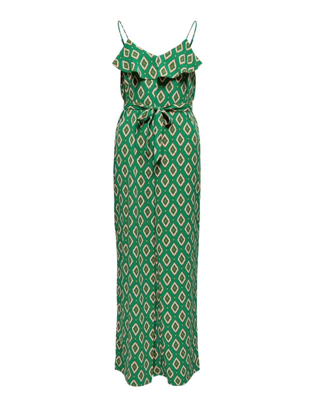 Mono Only Strap largo estampado verde para mujer-b