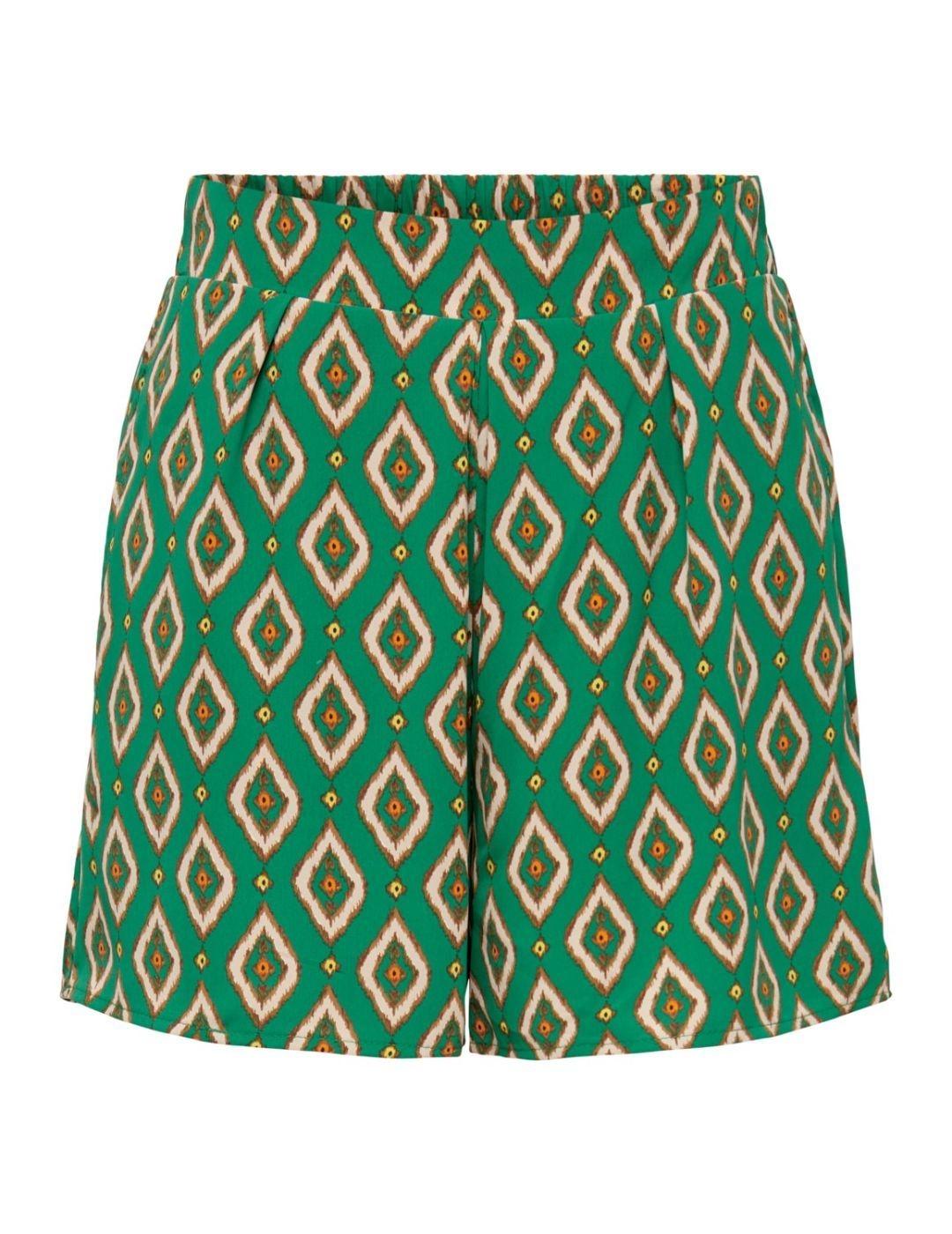 Shorts Only Flowy estampado verde para mujer - b