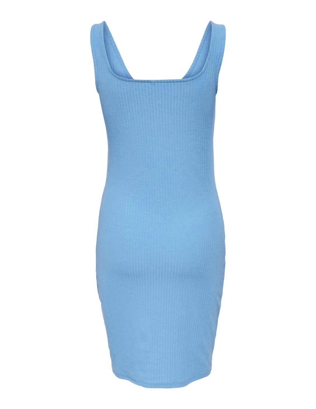 Vestido Only Nella canalé azul para mujer -b