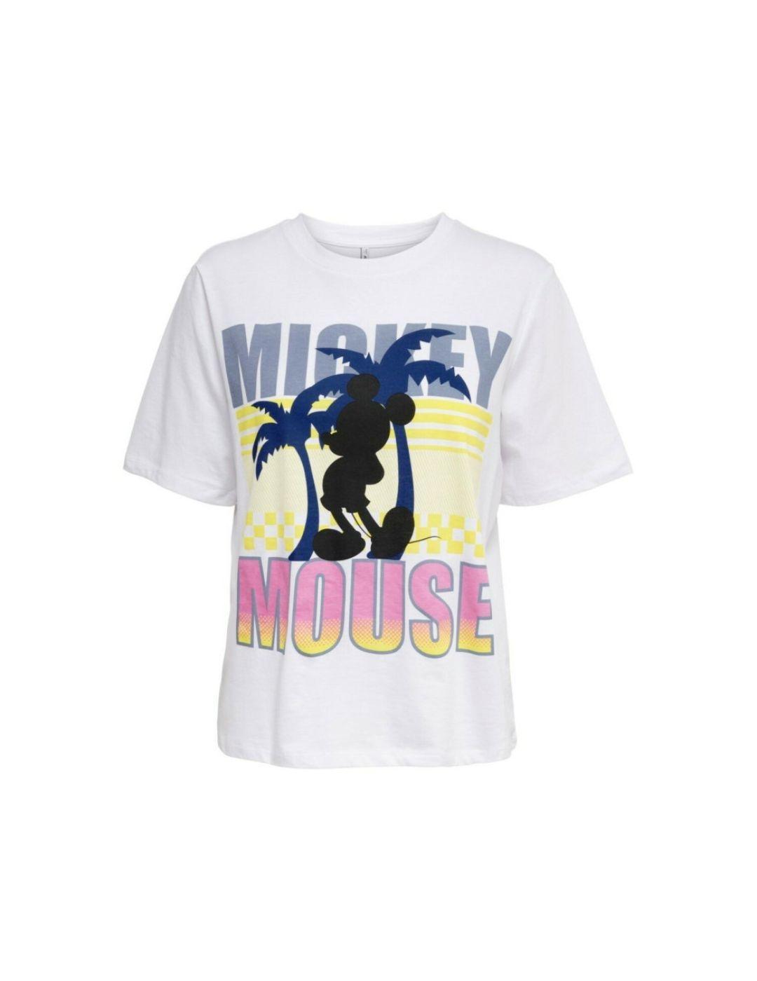 Camiseta Only Mickey blanco para mujer -a