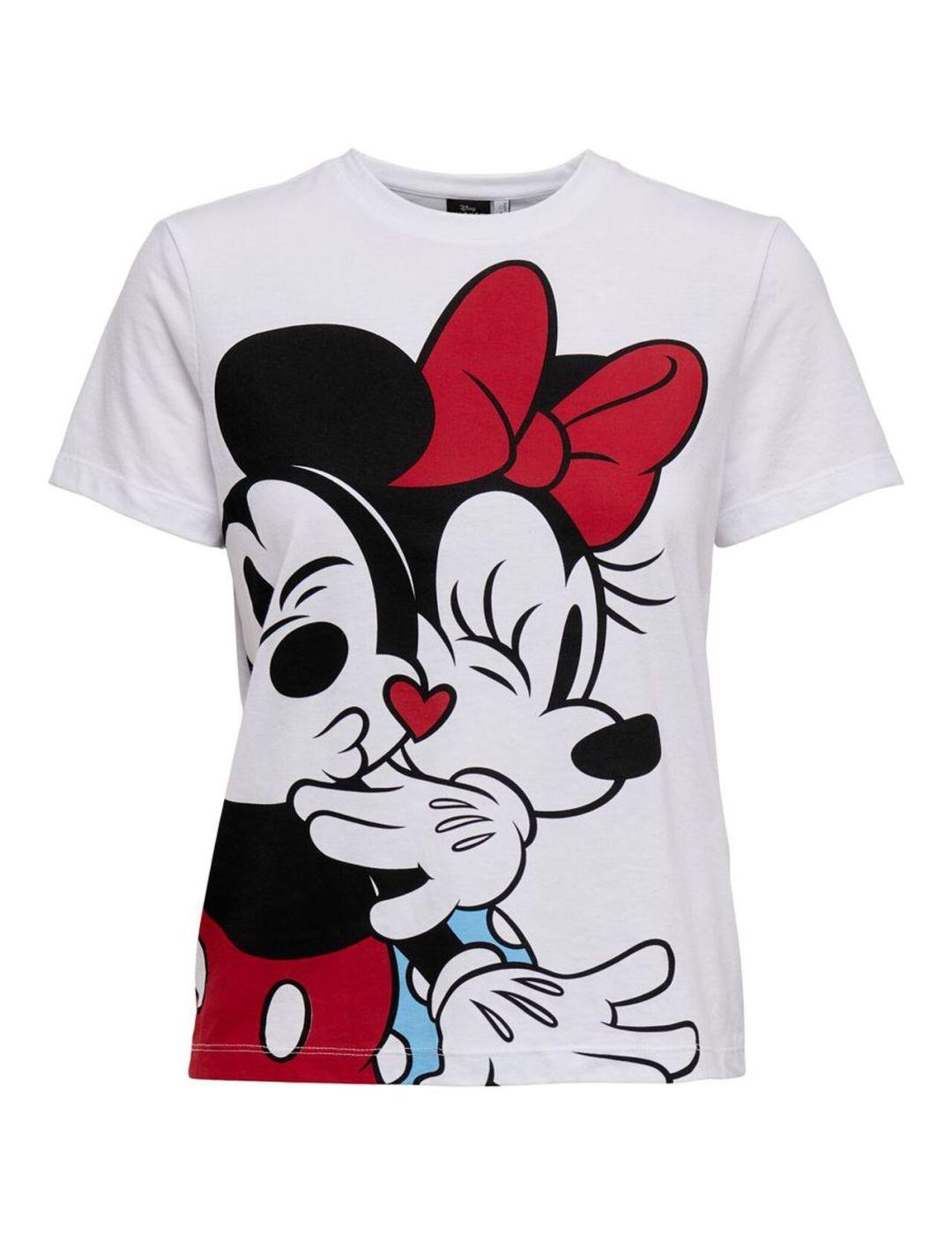 Camiseta Only Mickey blanco para mujer-a