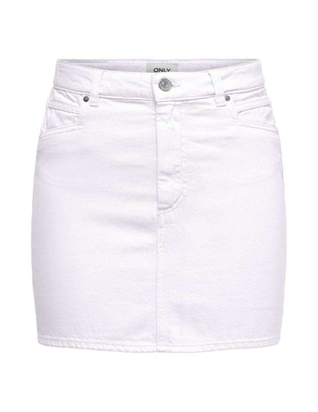 Falda Only Nava-Milly blanco para mujer-a