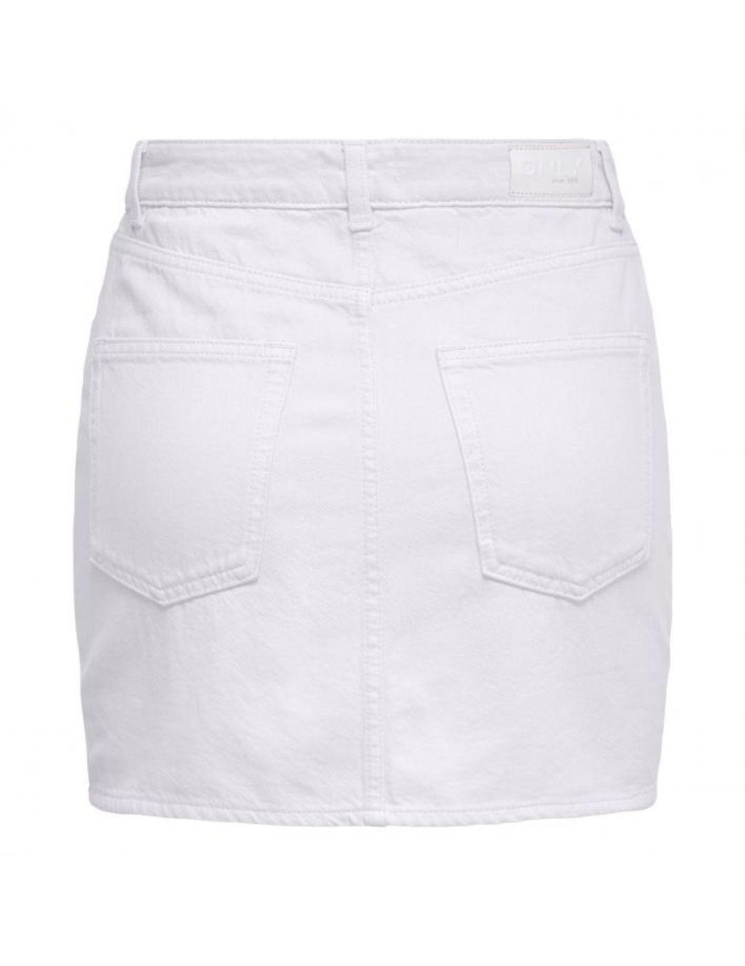 Falda Only Nava-Milly blanco para mujer-a