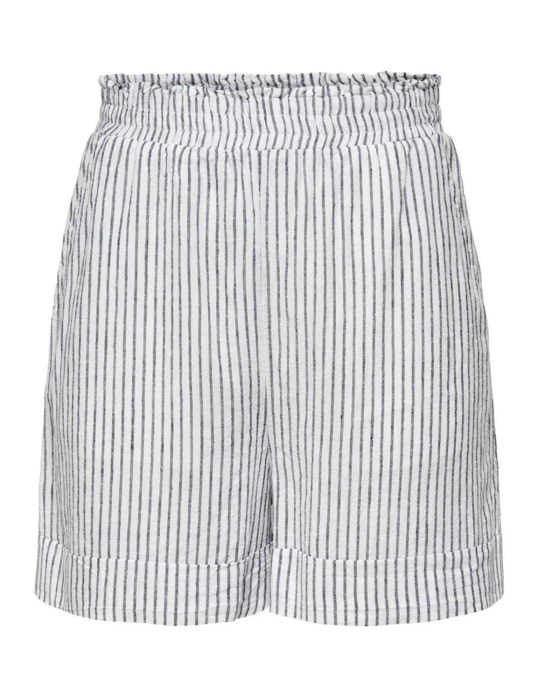 Short Only Linette blanco y marino para mujer-a