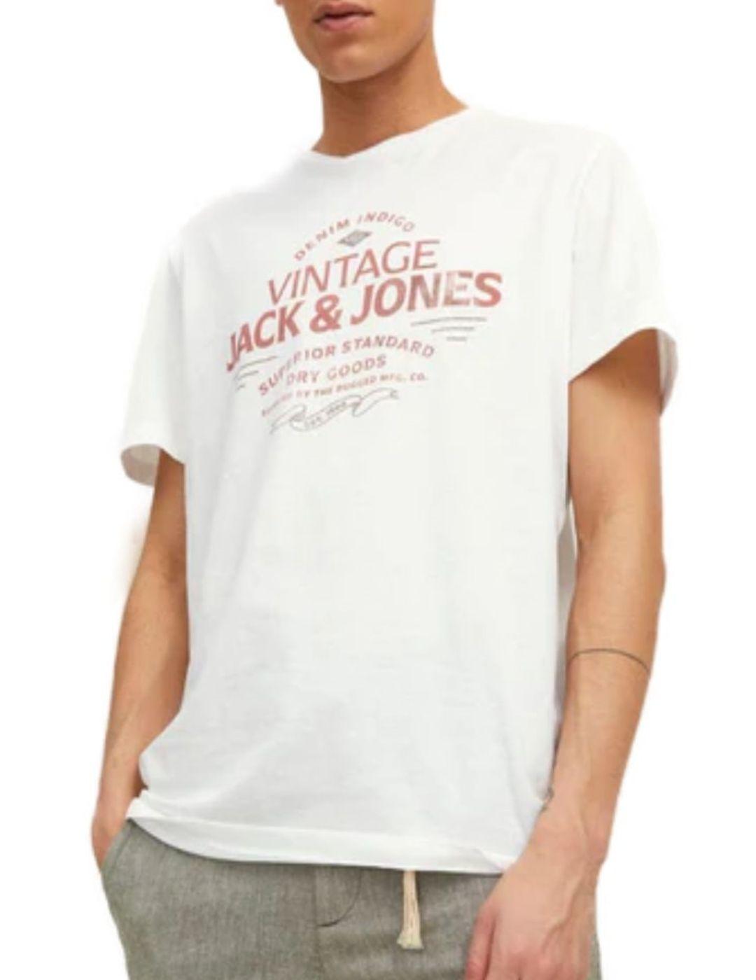 Camiseta Jack&Jones Blubooster blanco de hombre-b