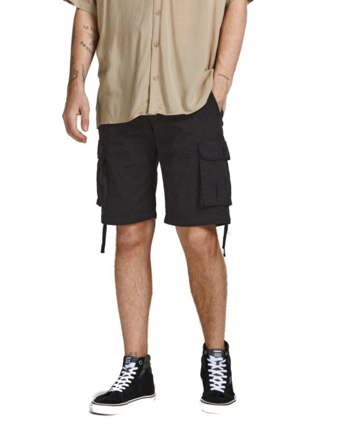 Bermuda Jack&Jones Seuz cargo negro para hombre -a