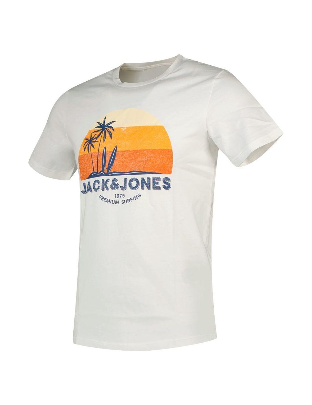 Camiseta Jack&Jones Palm blanco para hombre -a
