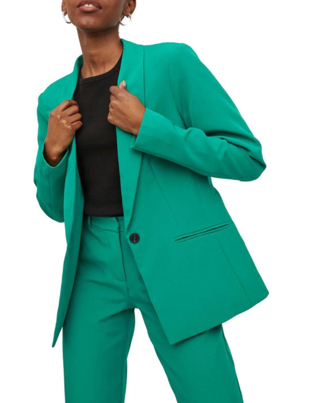 Blazer Vila Vikammas verde botella para mujer- a