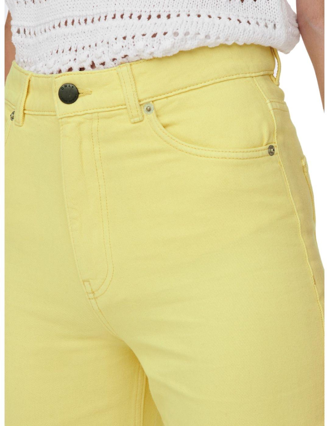 Pantalon Only Camille amarillo para mujer-b