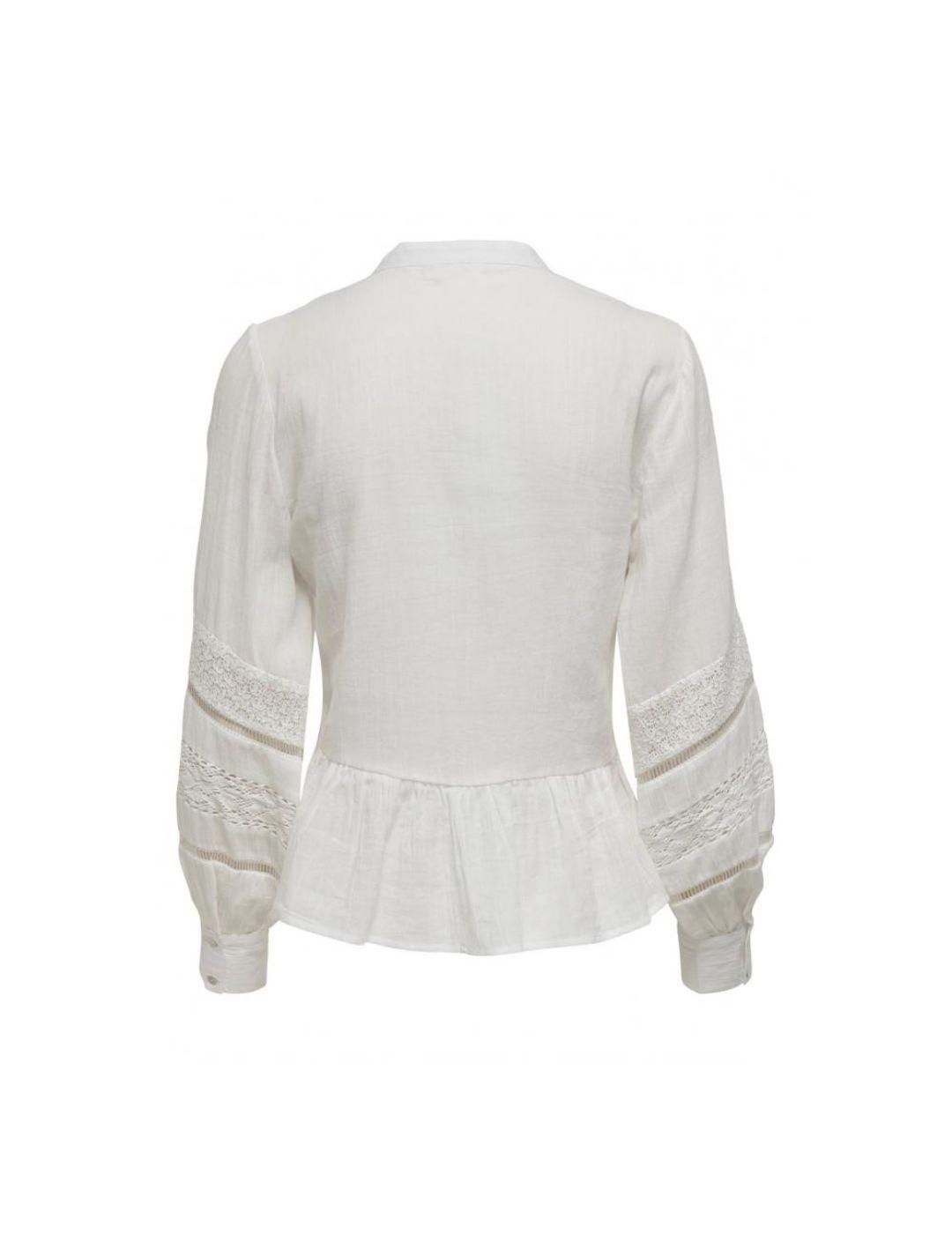 Blusa Only Ditte blanco para mujer-b
